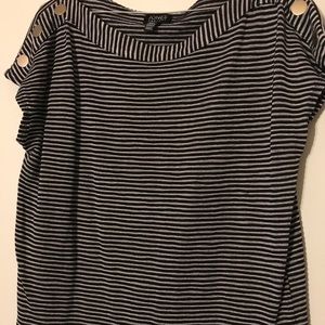 Black and white striped top